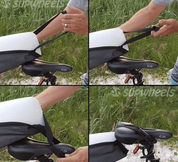 chariot pour paddle derrière velo SUP Wheels