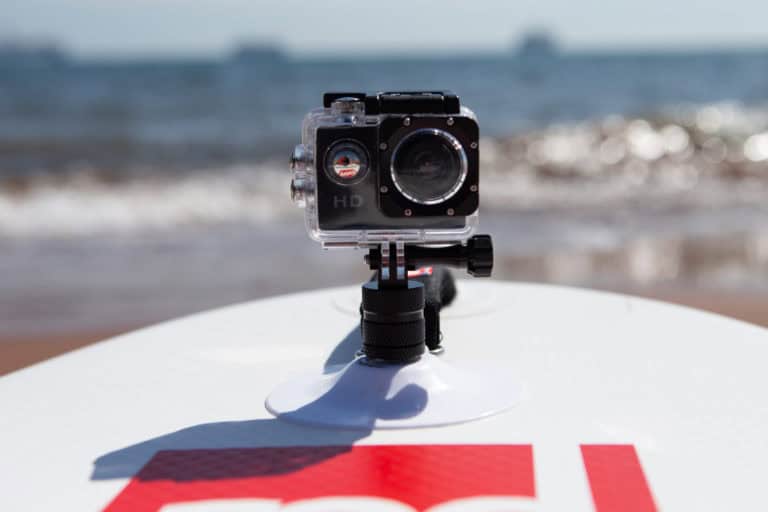 Red paddle camera mount