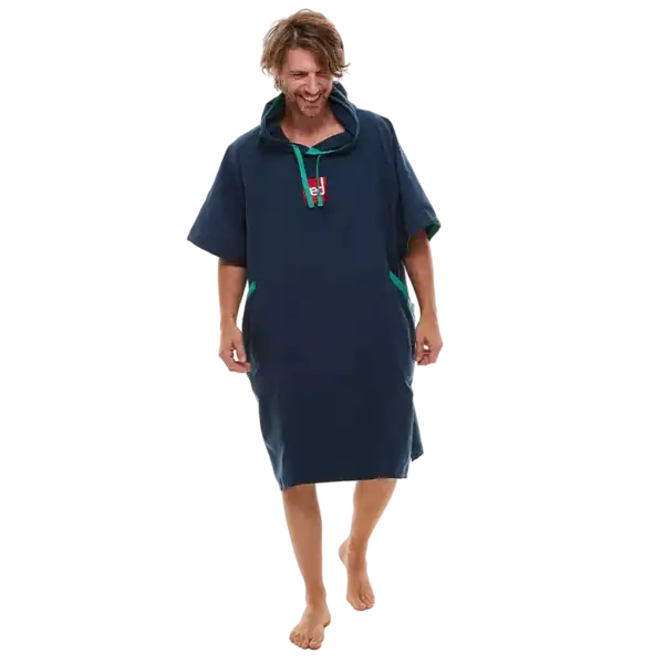 Poncho de Changement Homme - Microfibre Séchage Rapide - Bleu Marine