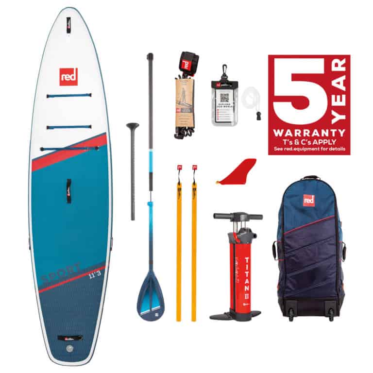 pack Red paddle 11'3 sport Hybrid tough