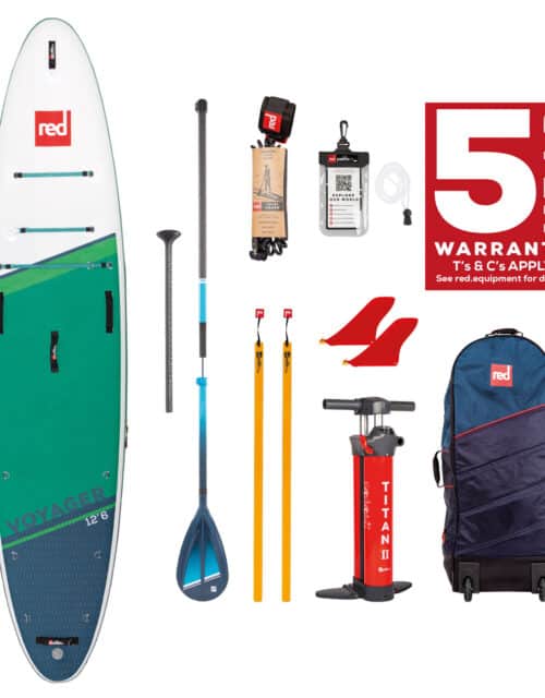 pack red paddle 12'6 voyager Hybrid Tough