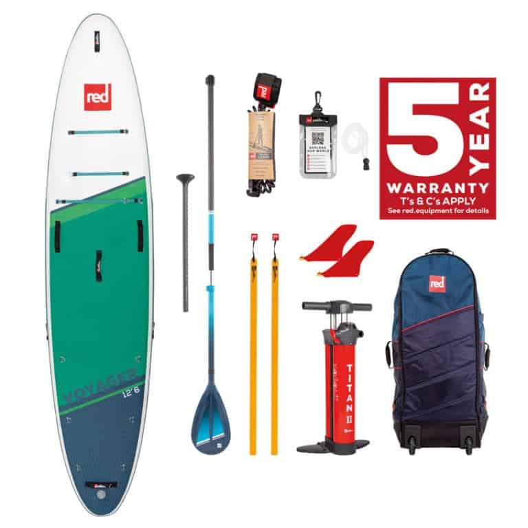 pack red paddle 12'6 voyager Hybrid Tough