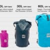 Waterproof Roll Top Dry Bag Backpack - Ride Blue