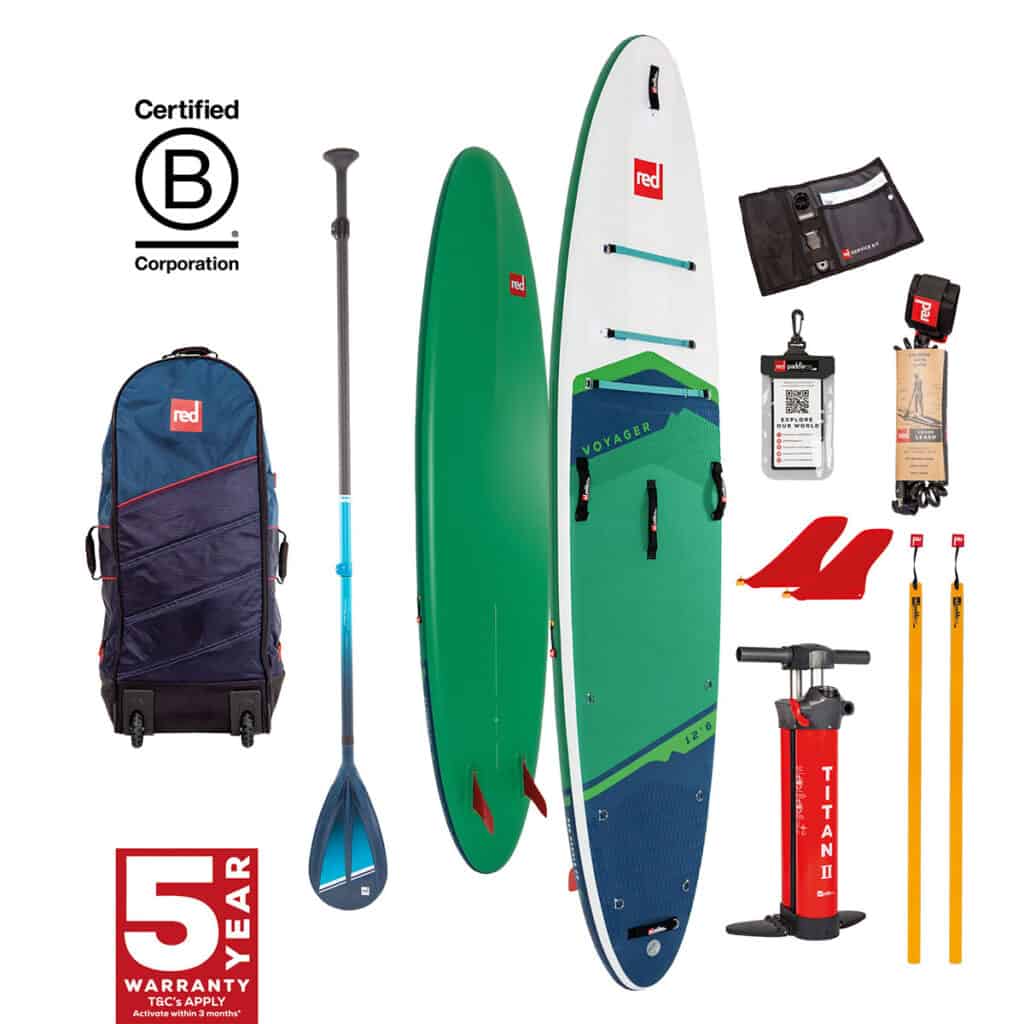 Pack Red Paddle Voyager 12'6 pagaie Hybrid Tough