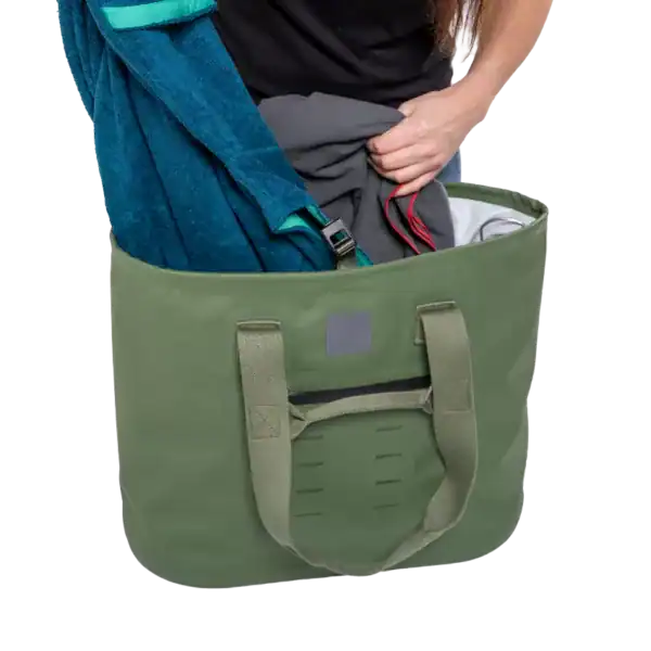 Waterproof totebag 33L Olive Green – Image 2