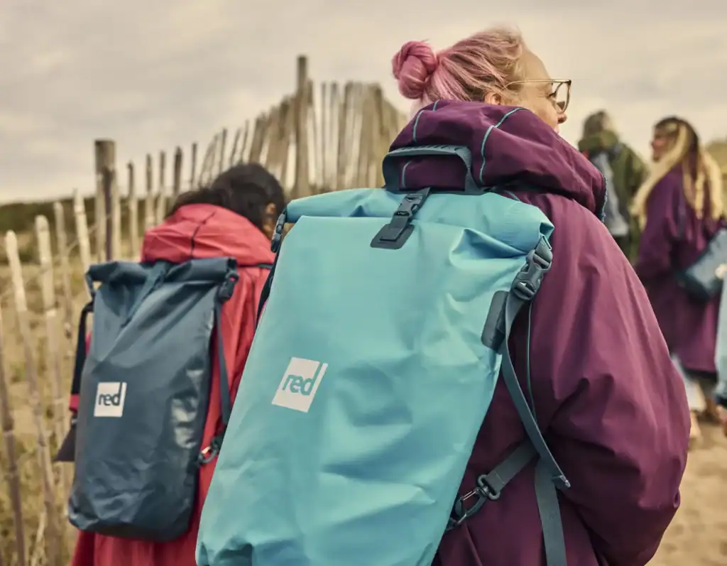 roll top drybags red equipment