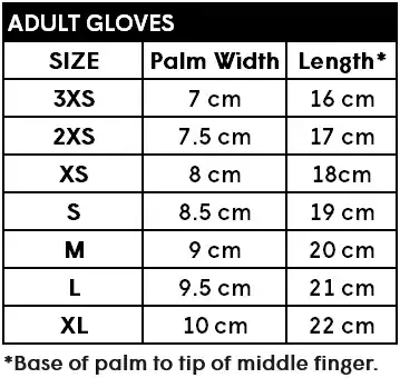 guide tailles gants