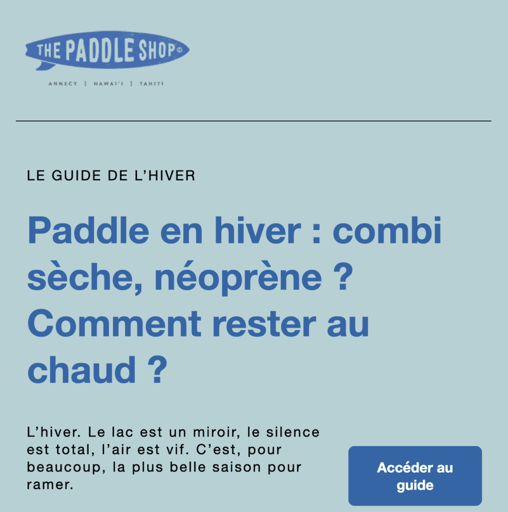 Flotteur op­ti pour conditions hivernales, sèche, néoprène, paddle in­vierno, surf, équipement essentiel.