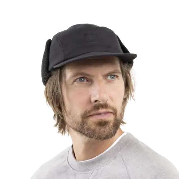 Casquette de surf noire pour les amateurs d'optimisme et de sports nautiques.