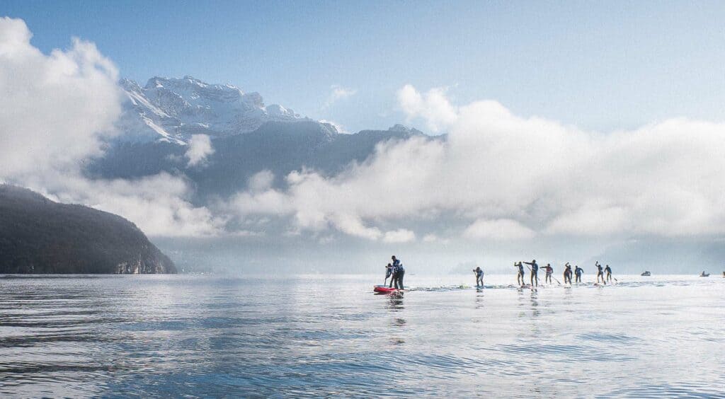 paddle hivernal lac d'Annecy