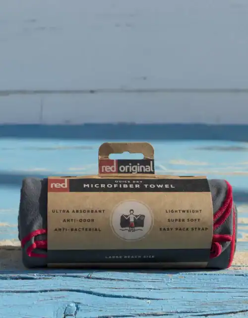 red equipment adventure towel transport compact
