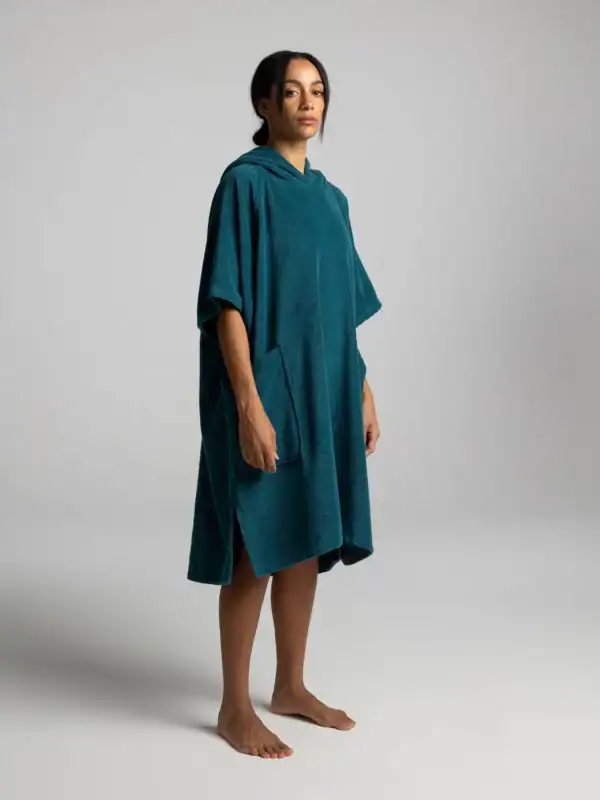 Red Equipment Poncho Towel — Poncho éponge 100% coton Deep Teal