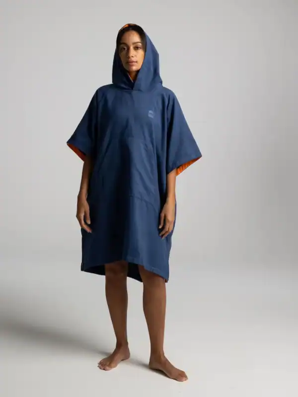 red poncho microfibre adulte admiral blue 01 face
