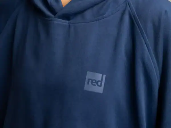 red poncho microfibre adulte admiral blue 03 capuche