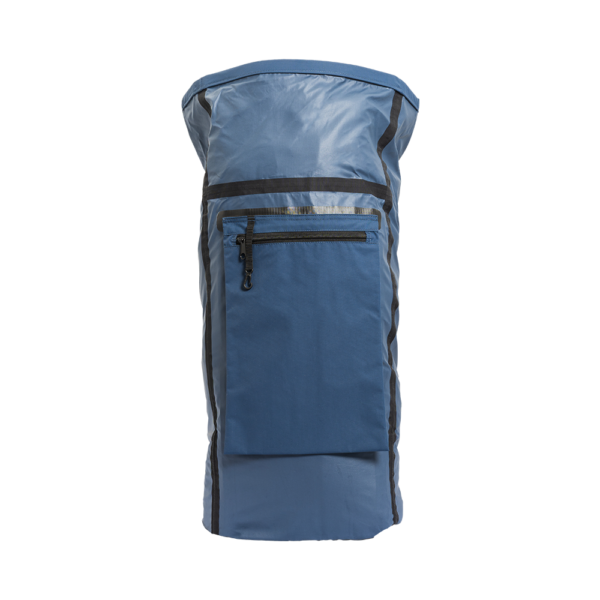 red-paddle-sac-a-dos-35l-ocean-blue-5 Sac à dos Red Paddle 35L Ocean Blue ouvert, fermeture à enroulement déroulée et poche zippée